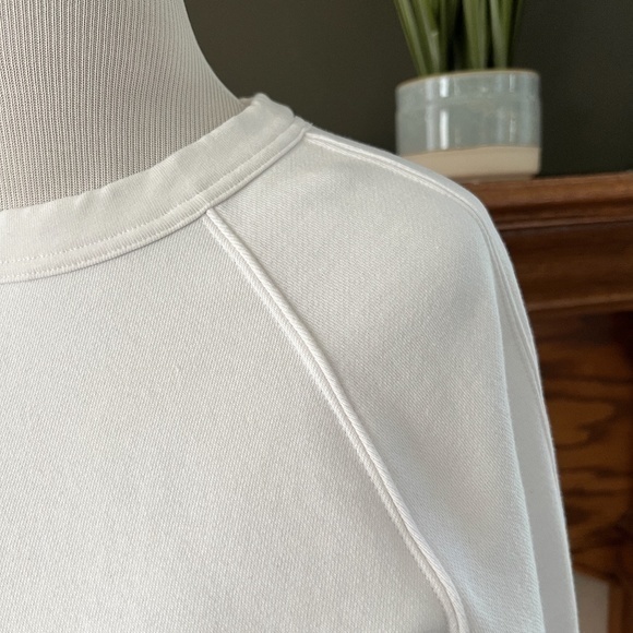 Athleta Cropped 24/7 Racer Striped Fleece Sweatshirt Sz. S - Picture 5 of 13